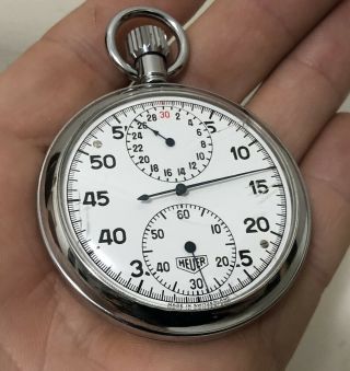 Vintage Heuer Split - Second Stopwatch; Switzerland Circa 1980s,  3 Dial