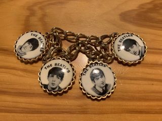 Vintage The Beatles Charm Bracelet By Nems Ent Ltd,