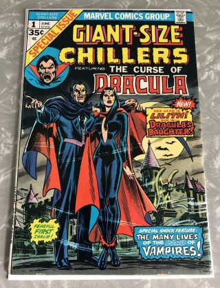 Giant - Size Chillers 1 Curse Of Dracula 1974 Marvel 1st Lilith Wolfman Comic Book