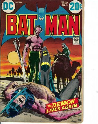 Batman 244 Dc Comics Sep.  1972 Denny O’neil And Neal Adams Ra’s Al Ghul Fn
