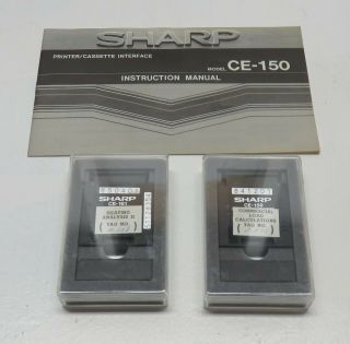 Vintage SHARP PC - 1500A Pocket Computer w/ CE - 150 Interface & Printer - 3