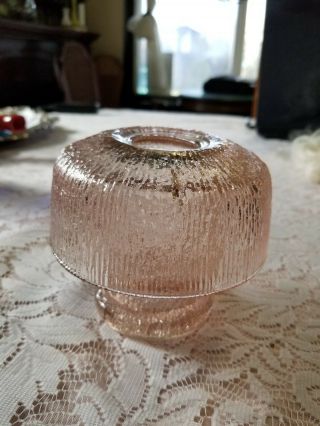 Vintage Pink Depression Glass Fairy Lamp 4.  5 "