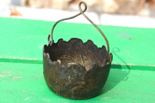 Antique Imperial Russian Brass Tea Samovar Strainer Pot Infuser Ball Mesh Cup