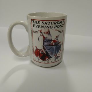 Norman Rockwell The Saturday Evening Post Coffee Cup 1922 Santas Helpers