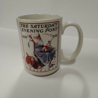 Norman rockwell the saturday evening post Coffee Cup 1922 Santas helpers 2