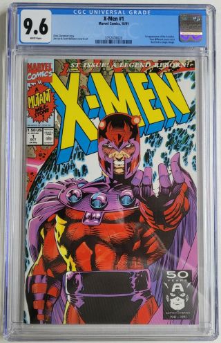 Cgc 9.  6 X - Men 1 1st Appearance The Acolytes Magneto Cover White Pages 10/91