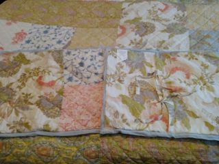 Pottery Barn Full / Queen Vintage Quilt Comforter W/ Matching Shams Soft