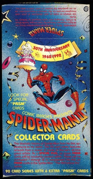 1992 Comic Images Spider - Man 30th Anniversary 1962 - 1992 48 Packs Wax Box