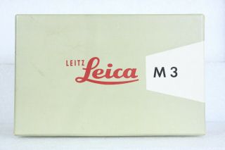 Rare - Ex - Vintage Leica M3 Empty Box For Leica M3