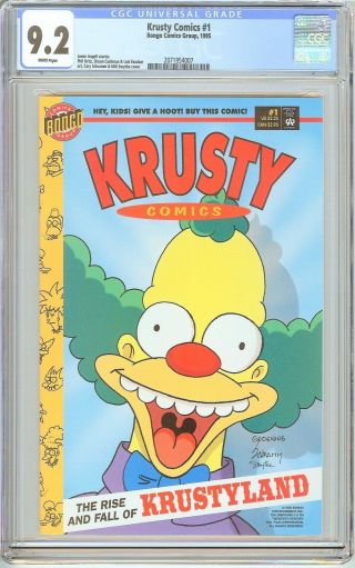 Krusty Comics 1 (1995) Cgc 9.  2 White Pages 2071954007