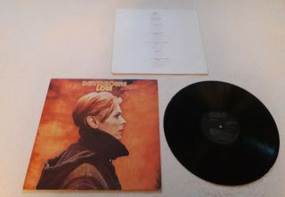 David Bowie Low Uk Vinyl Lp Rca Black C/w Sticker,  Insert A1/b2 Sterling