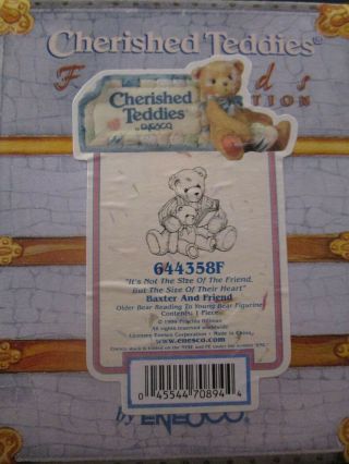 1999 Cherished Teddies Baxter And Friend The Size Of Their Heart 644358f