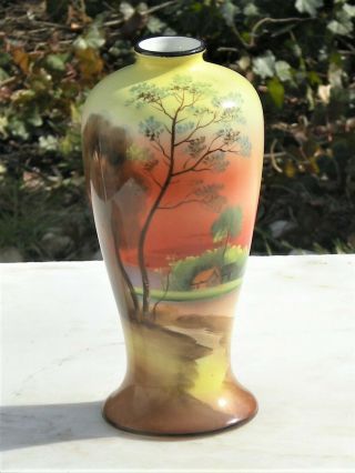 Noritake Vase Nippon Toki Kaisha Japan Hand Painted Signed Circa 1924