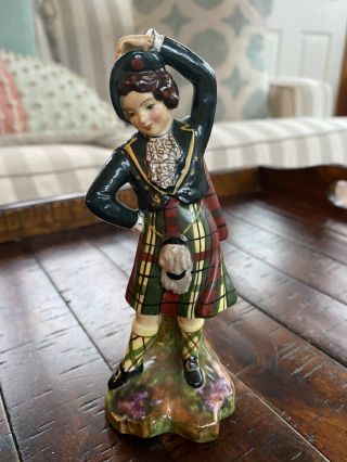 Radnor Bone China England Wee Lassie Dancing Figurine Hand Painted