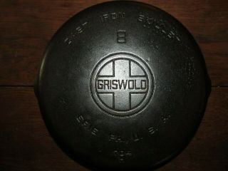 Vintage Griswold Cast Iron Skillet 8 10 1/2 " Frying Pan 704h