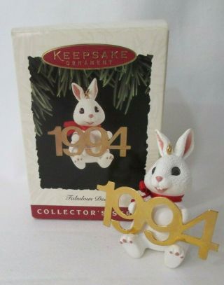 Hallmark Keepsake Ornament Fabulous Decade Collectors Series 1994 Rabbit Iob