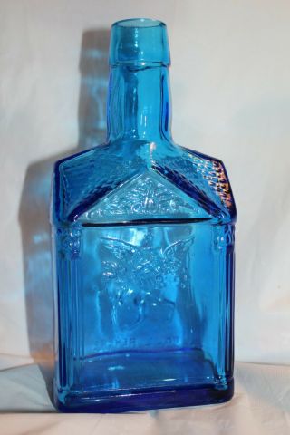 Vintage Cobalt Blue Glass Bottle Paul Revere 