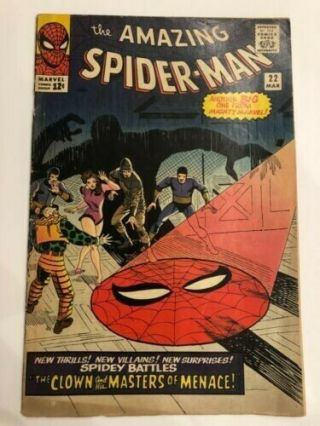 The Spider - Man 22 (mar 1965,  Marvel) 1st Appearance Princess Python