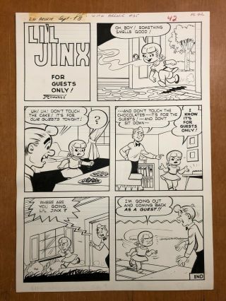 Life With Archie 35 Pg.  42 Mar 1965,  1 Pg Gag Art Joe Edwards Lil Jinx