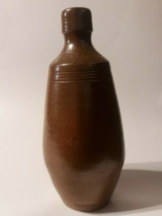 Vintage A Rangel R De Azemeis Stoneware Pottery Jug/bottle From Portugal 9 " Lr B