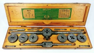 Vintage Greenfield No.  5 Tap & Die Set Little Giant Screw Plate Made In Usa