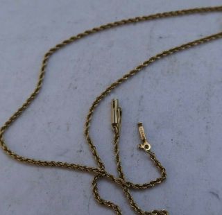 Rare Vintage Long 19 " Solid 14k Gold Chain Necklace Watch Chain Jewelry 14kt Wow