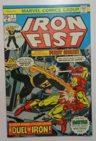 Iron Fist 1 1st Print Nov 1975 F/vf.  Key Book