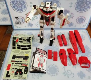 Vintage 1985 Transformers G1 Jetfire Near Complete W Instructions Stickers Solid
