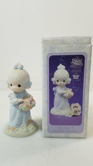 Precious Moments Enesco Take Time To Smell The Flowers Figurine Iob - Jh