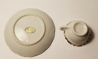 Vintage Miniature Tea Cup and Saucer The Last Supper Gold Accents Mini Set 3
