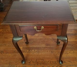 Ethan Allen Georgian Court Cherry End Table With One Drawer 24 " X 15 " X 29.  5 " H