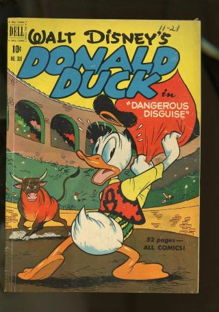 Four Color 308 Very Good - 3.  5 Donald Duck / Carl Barks Art 1950 Dell Comics