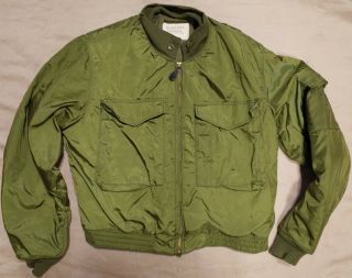 Vintage Vietnam Era Usn Wep Flying Flight Winter Suit Jacket Size 46l