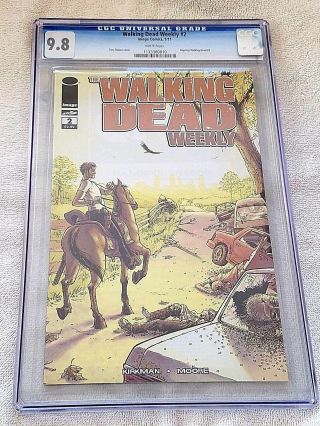Walking Dead Weekly 2 Cgc 9.  8 Nm/mt Image 2011,  Reprints Walking Dead 2