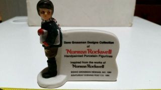 Vintage Norman Rockwell Figurine,  Collectable Sign 1980 Dave Grossman Ornament