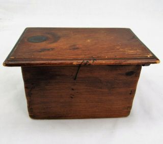 Vintage Wood Dovetail Recipe Box Flip Lid Index Card Storage