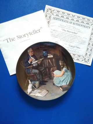 Norman Rockwell The Storyteller Collector Plate Knowles Limited Edition