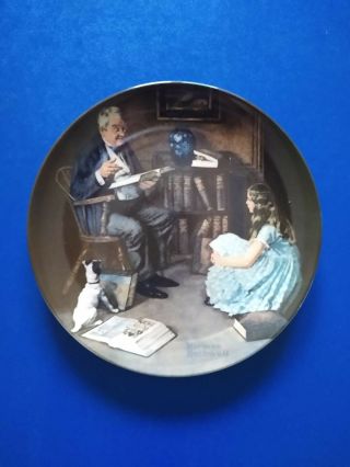 Norman Rockwell The Storyteller Collector Plate Knowles Limited Edition 3