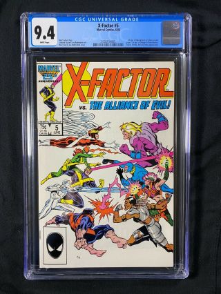 X - Factor 5 Cgc 9.  4 (1986) - 1st Appearance Of Apocalypse In Cameo On Last Page