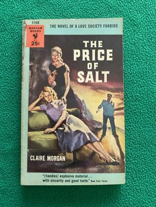Price Of Salt Claire Morgan 1953 Bantam 1st Printing Vintage Paperback,  Lesbian