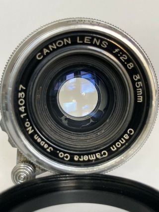 Vintage Canon F 2.  8,  35mm Rangefinder Lens