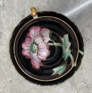 Vintage Japanese Hand Painted Fine China Teacup & Saucer Set Floral 3