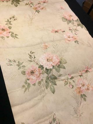 Great Vintage/ Antique C.  1900 Embossed Wallpaper Roll - Pearlized Ink,  10 Ft X 20 "