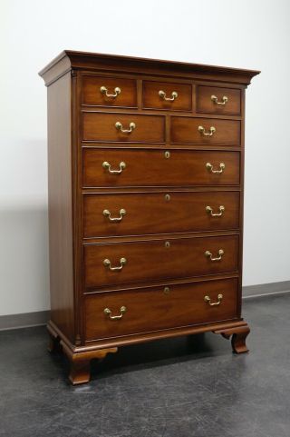 Hickory Chair Mahogany Tall Chippendale Chest Of Drawers