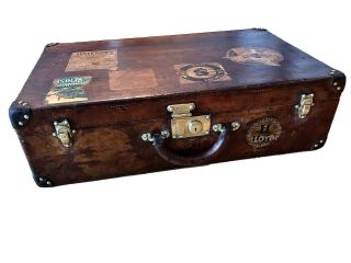Luxury Leather Antique Louis Vuitton Suitcase/trunk/luggage