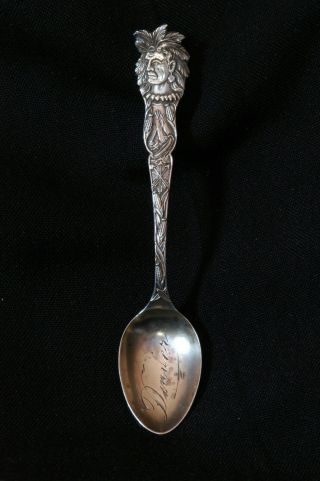 Souvenir Spoon Sterling Silver Chief Denver Baker - Manchester Mfg.  Co.