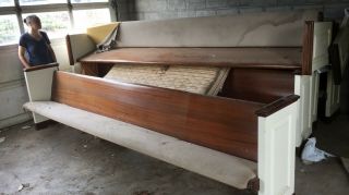 12 Ft Long Wooden Church Pew Bench Local Pickup In Luray Virginia