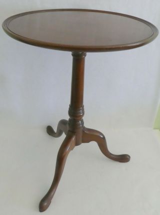 Kittinger Williamsburg Round Mahogany Pedestal Side Table