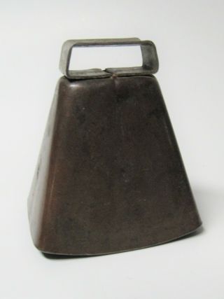 Antique/vintage Cow/sheep Bell - 3 1/4 " H X 2 7/8 " X 2 - 1/4