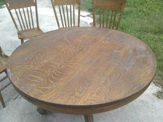 Antique Dining Table and Chairs (5 Piece) 2